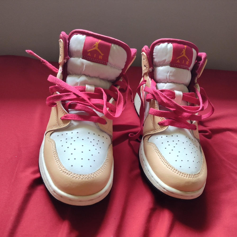 Kids Sneakers - Pink and Tan